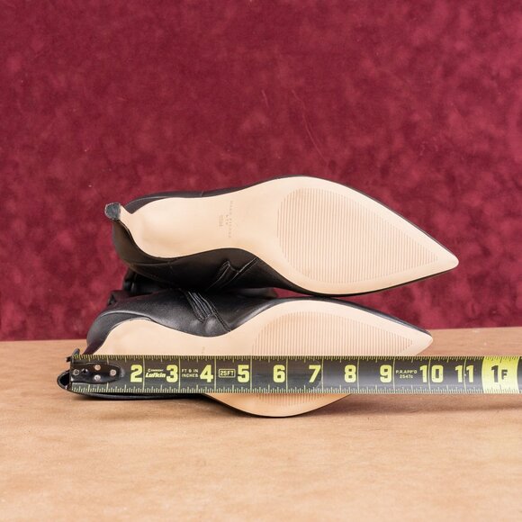 Nine West Women Gennes Black Vegan Leather Fashion Party Pointy OTK Boots sz 9.5 - Picture 5 of 11